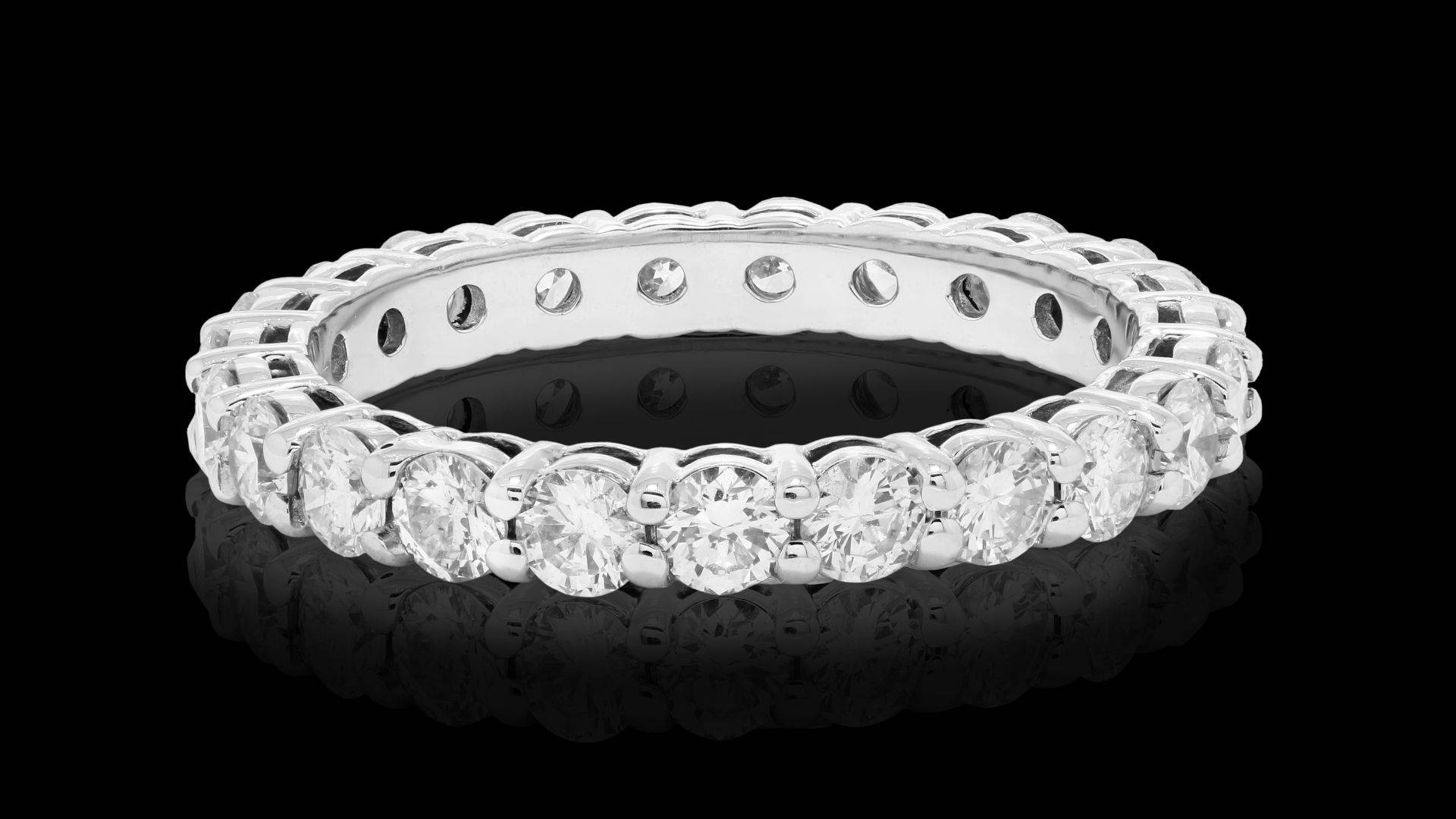 Mens Diamond accented Titanium eternity ring size 11